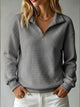 Vesna | Women's Waffle Knit Half-Zip Sweater