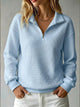 Vesna | Women's Waffle Knit Half-Zip Sweater