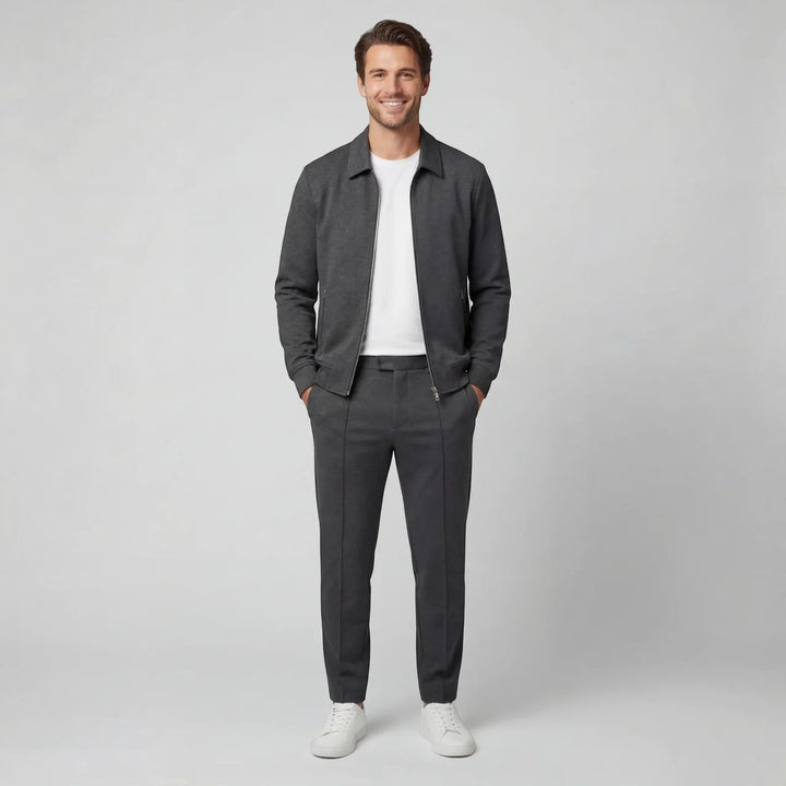 Roderick Men's Zip-Front Jacket and Slim Trousers Set - image 3
