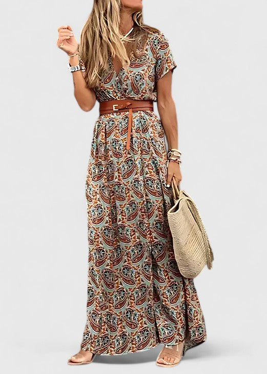 Women's Gathered-Waist Maxi Dress for Summer — view 4