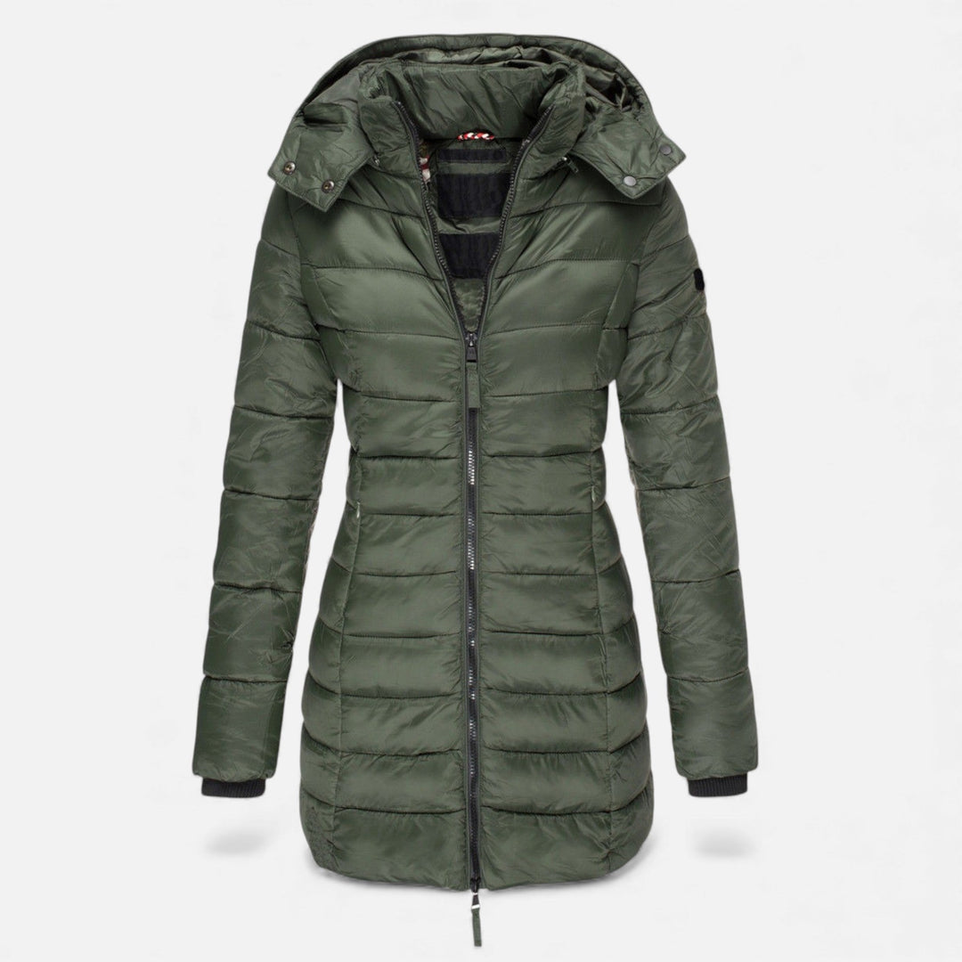 Colombine | Women's Puffer Quilted Slim Mid-Length Jacket