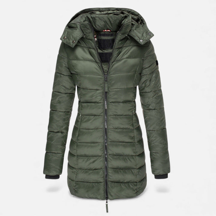 Colombine | Women's Puffer Quilted Slim Mid-Length Jacket