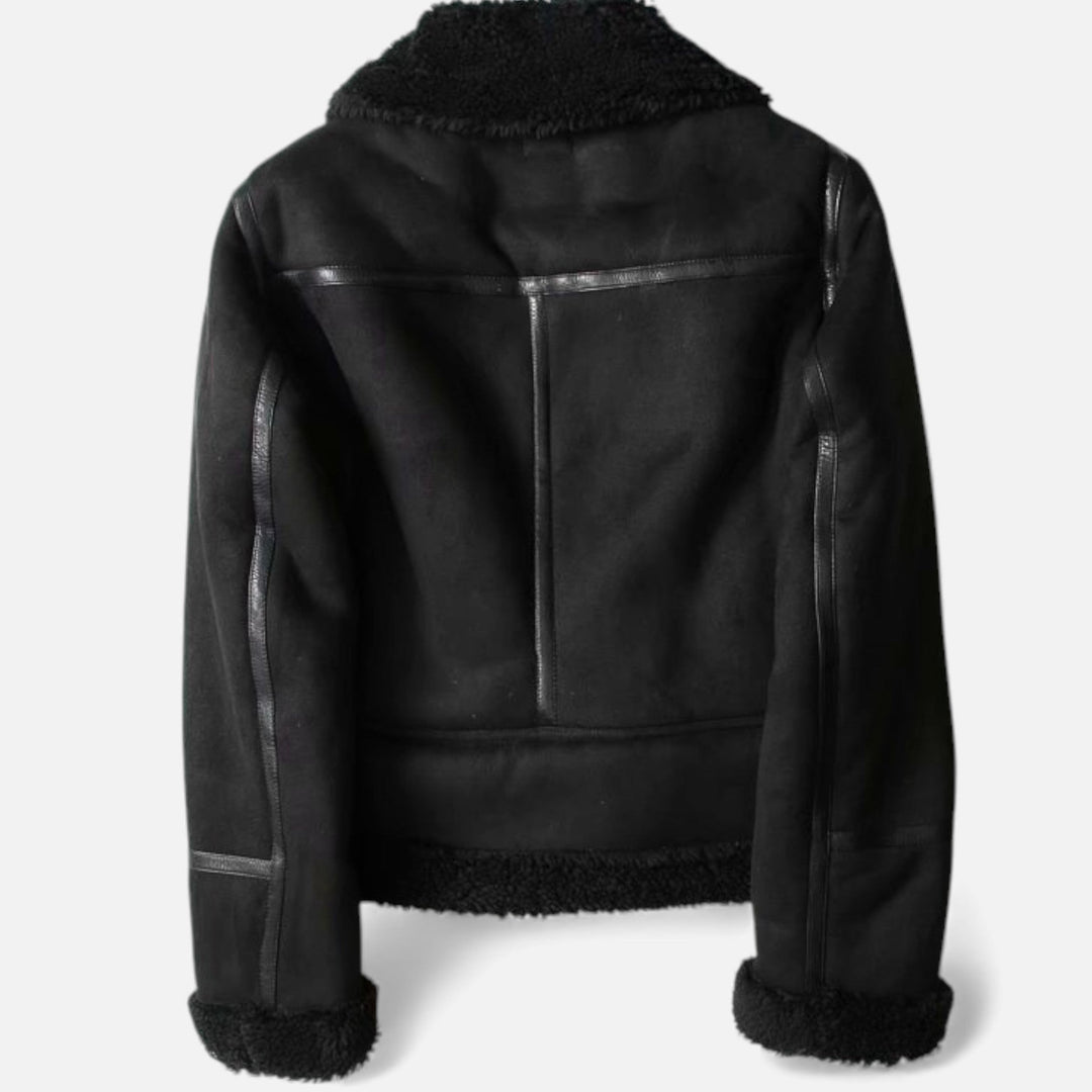 Margriet | Women's Suede Lambswool Lapel Jacket