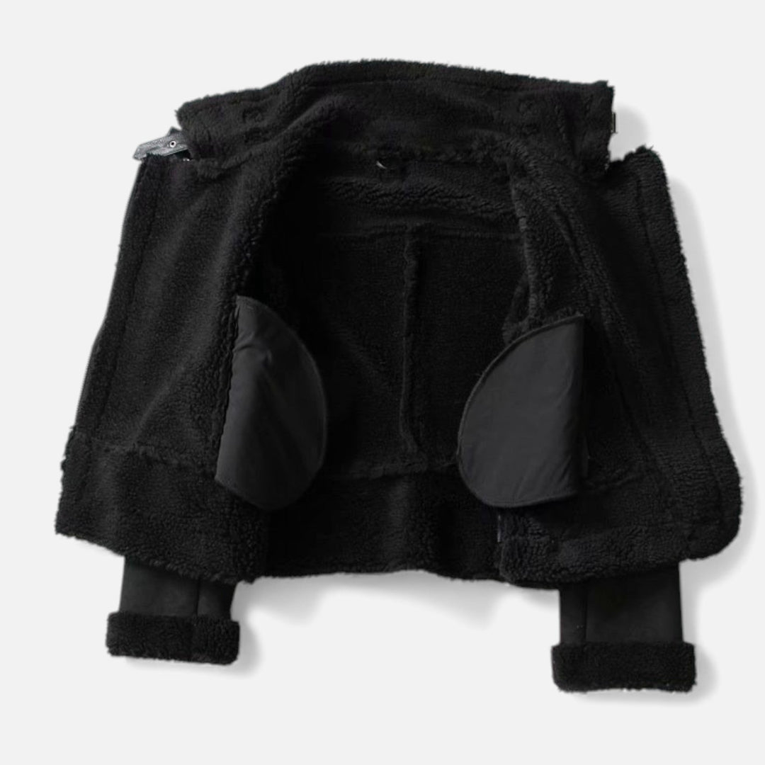 Margriet | Women's Suede Lambswool Lapel Jacket