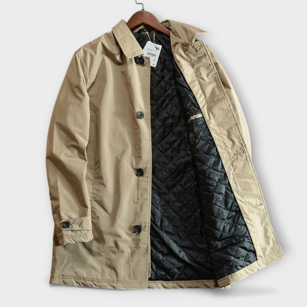Nathaniel | Men's Lined Trench Coat for Fall and Winter