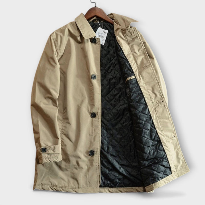 Nathaniel | Men's Lined Trench Coat for Fall and Winter