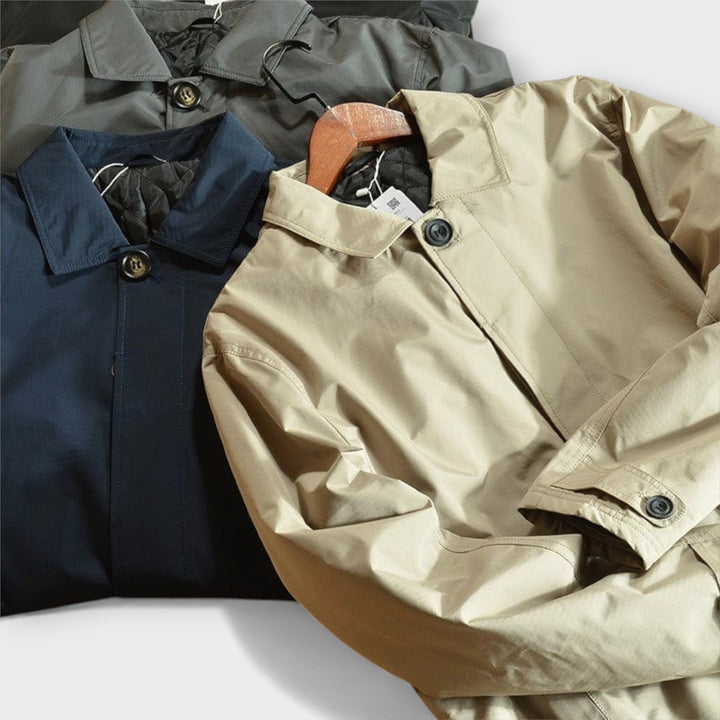 Nathaniel | Men's Lined Trench Coat for Fall and Winter