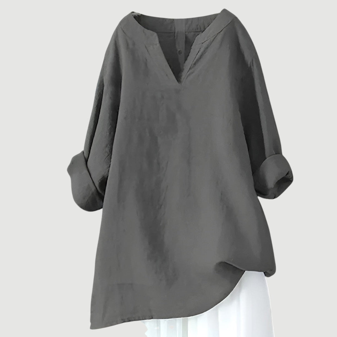 Damen Luftige Leichte Bluse – Lockere Langarm-Bluse für jeden Tag