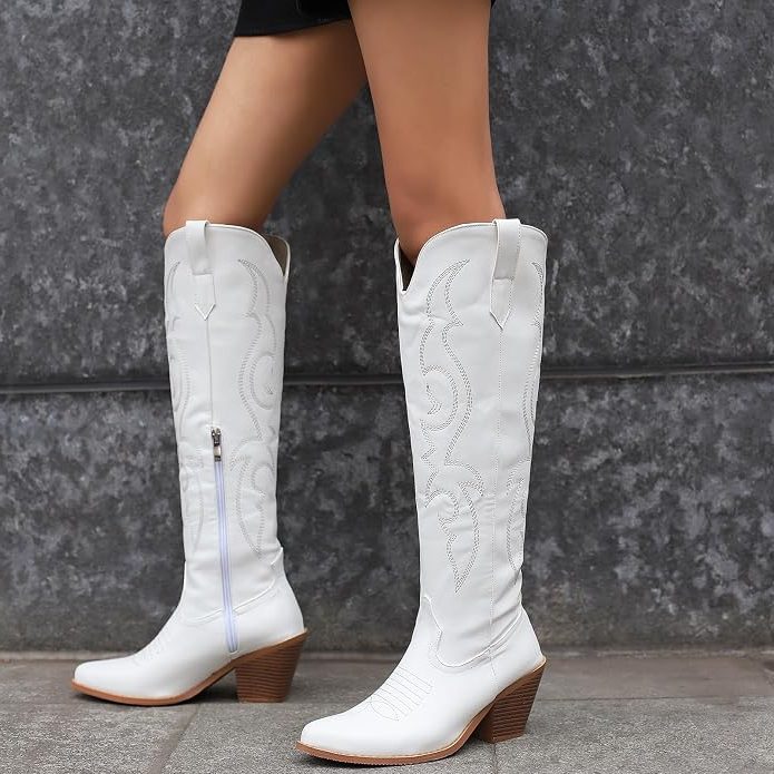 Isabel | Women's Western Calf High Boots with Pointed Toe
