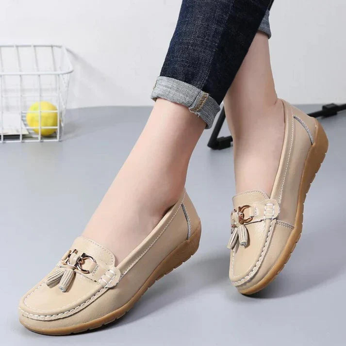 Amber Cushioned Tassel Loafers with Wedge Sole - image 2