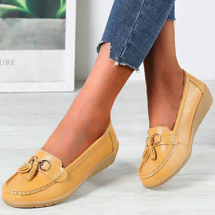 Amber Cushioned Tassel Loafers with Wedge Sole - image 7