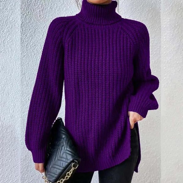Sabeline | Women's Ribbed Knit Jumper with Roll Neck