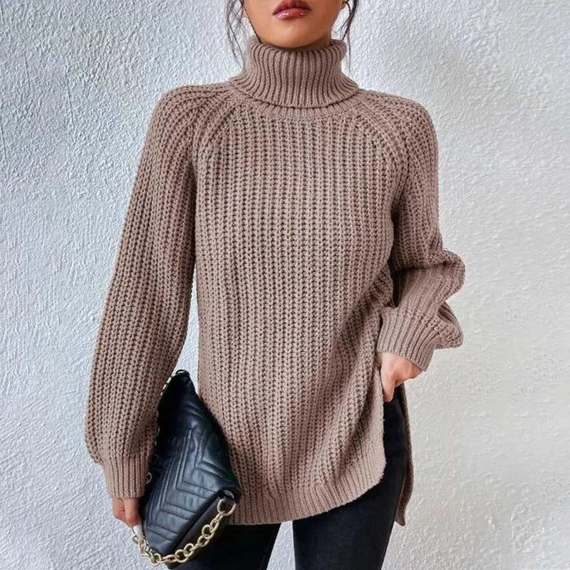 Sabeline | Women's Ribbed Knit Jumper with Roll Neck