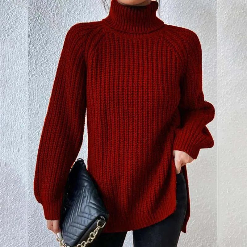Sabeline | Women's Ribbed Knit Jumper with Roll Neck