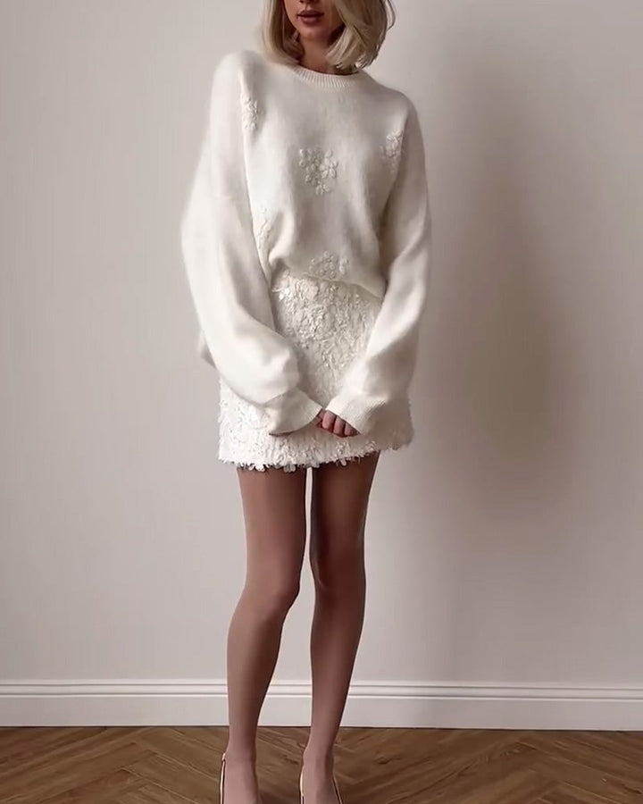 Berengaria | Women's Jacquard Knit Jumper with Crew Neck
