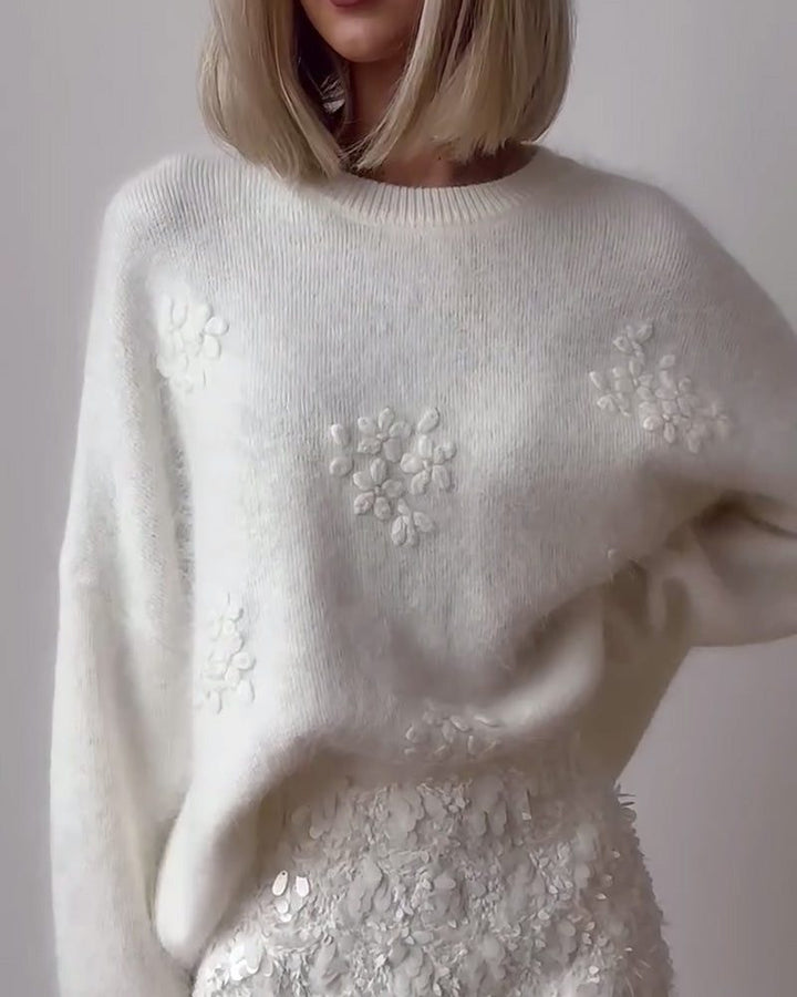 Berengaria | Women's Jacquard Knit Jumper with Crew Neck