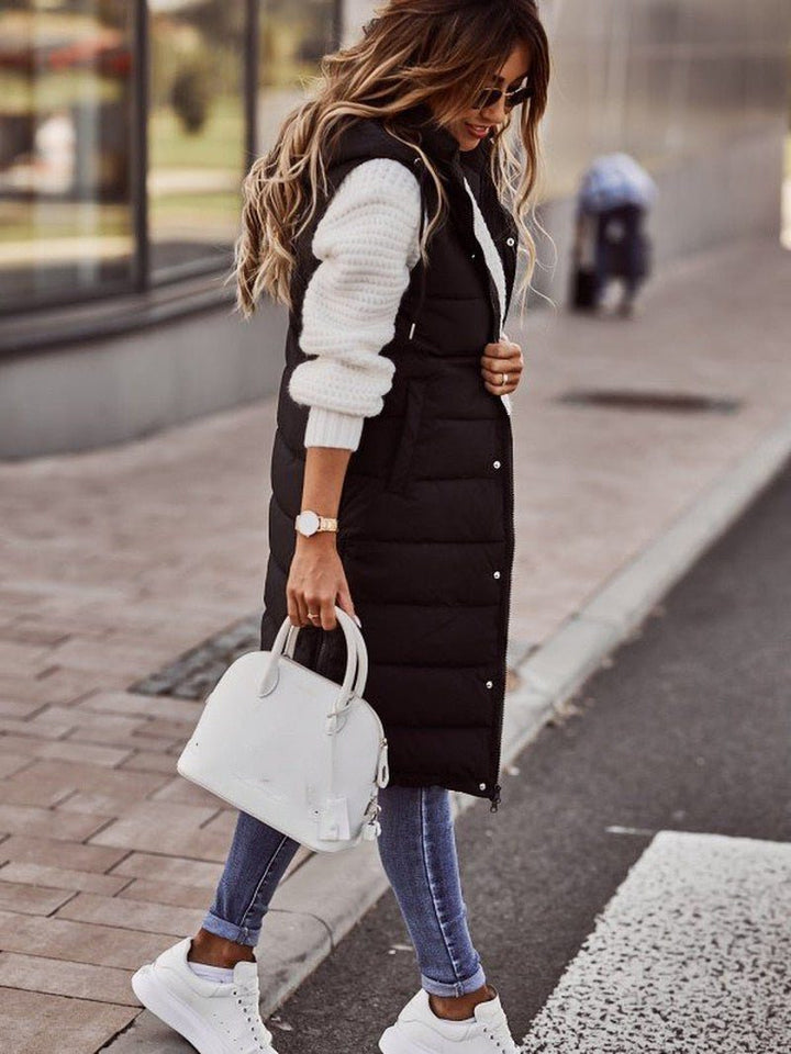 Fosca | Women's Knee-Length Quilted Puffer Vest