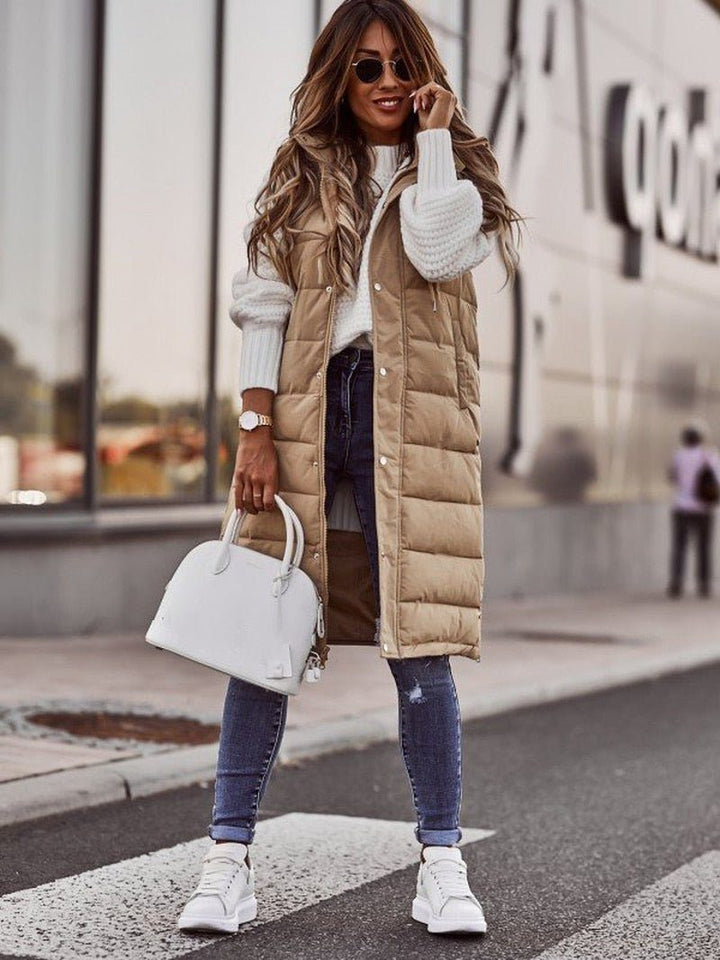 Fosca | Women's Knee-Length Quilted Puffer Vest