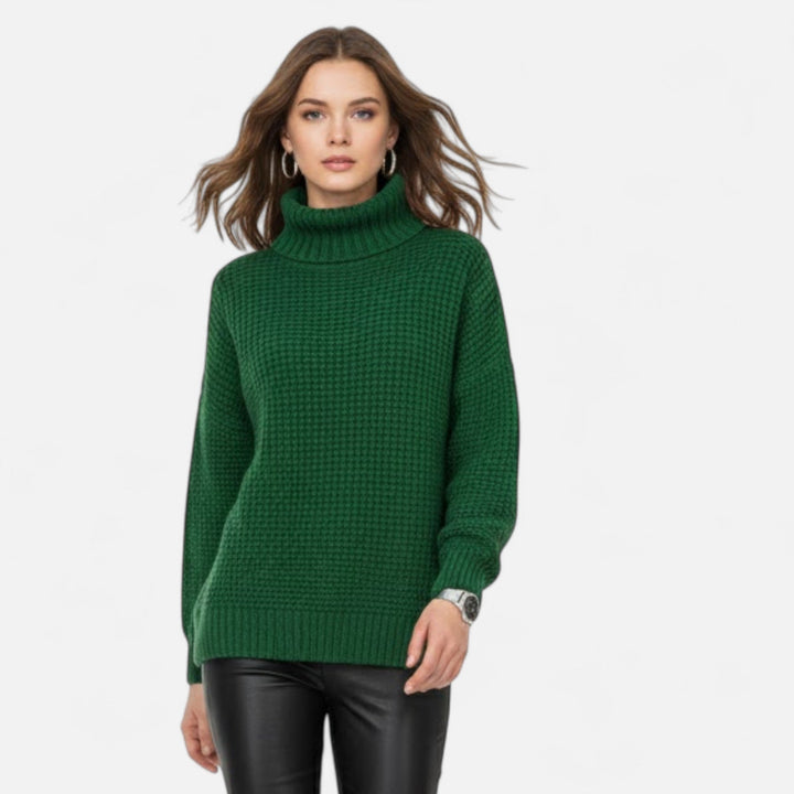 Delfina | Women's Wool-Blend Turtleneck Sweater