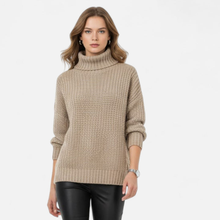 Delfina | Women's Wool-Blend Turtleneck Sweater