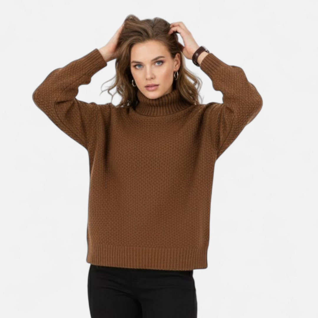 Delfina | Women's Wool-Blend Turtleneck Sweater