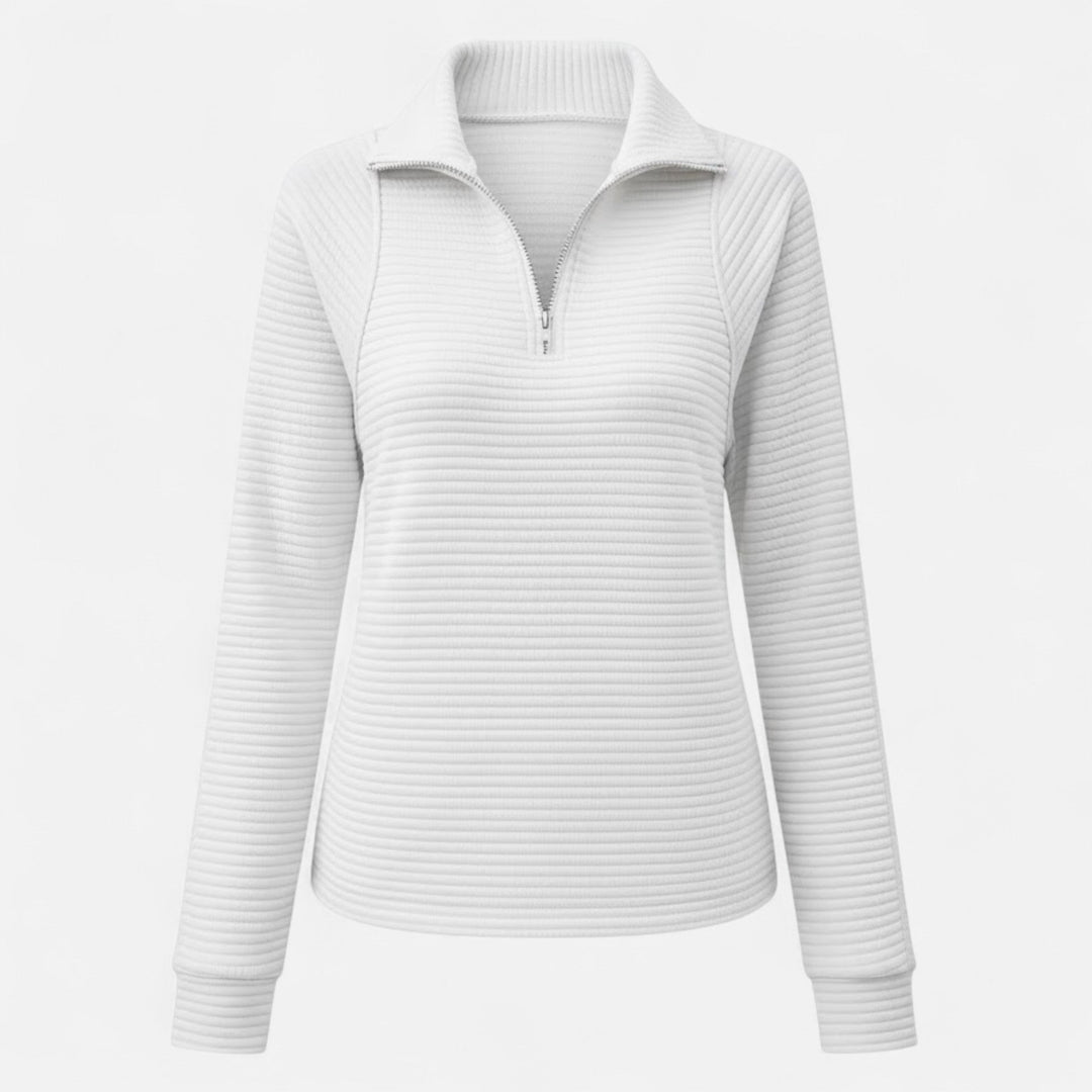 Gislena | Women's Zipper Stand-Collar Knit Sweaters