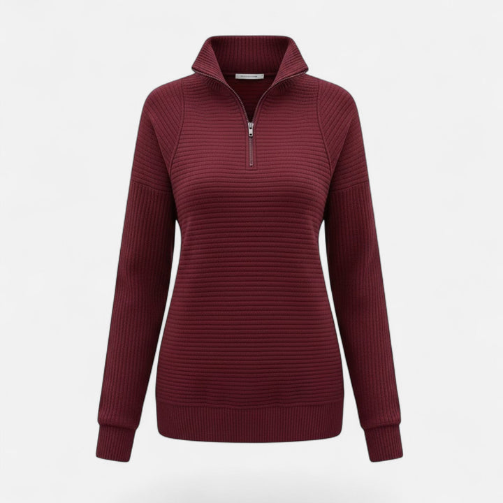 Gislena | Women's Zipper Stand-Collar Knit Sweaters