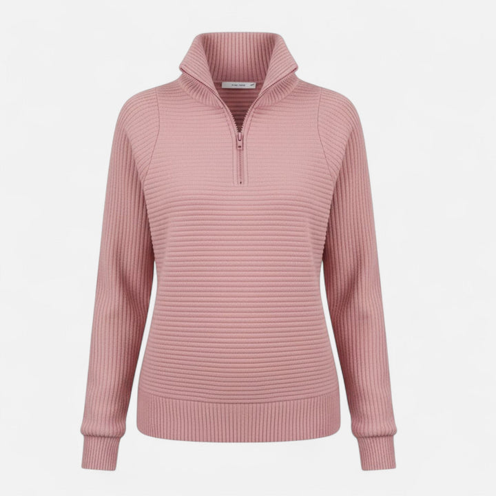 Gislena | Women's Zipper Stand-Collar Knit Sweaters