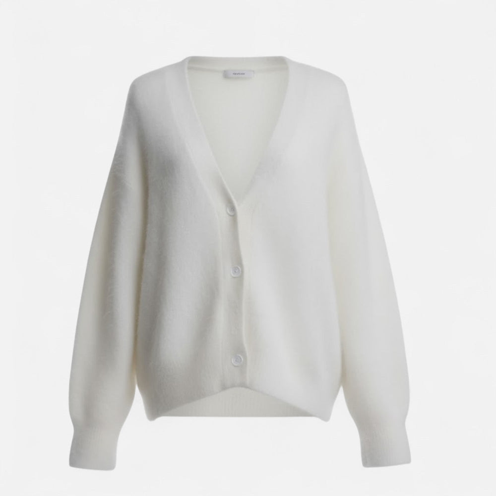 Gudula | Women's Loose V-Neck Buttoned Knit Cardigan