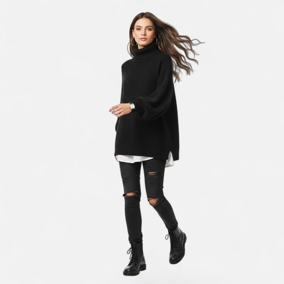 Hildegonde | Women's Plus-Size Mock-Neck Sweater
