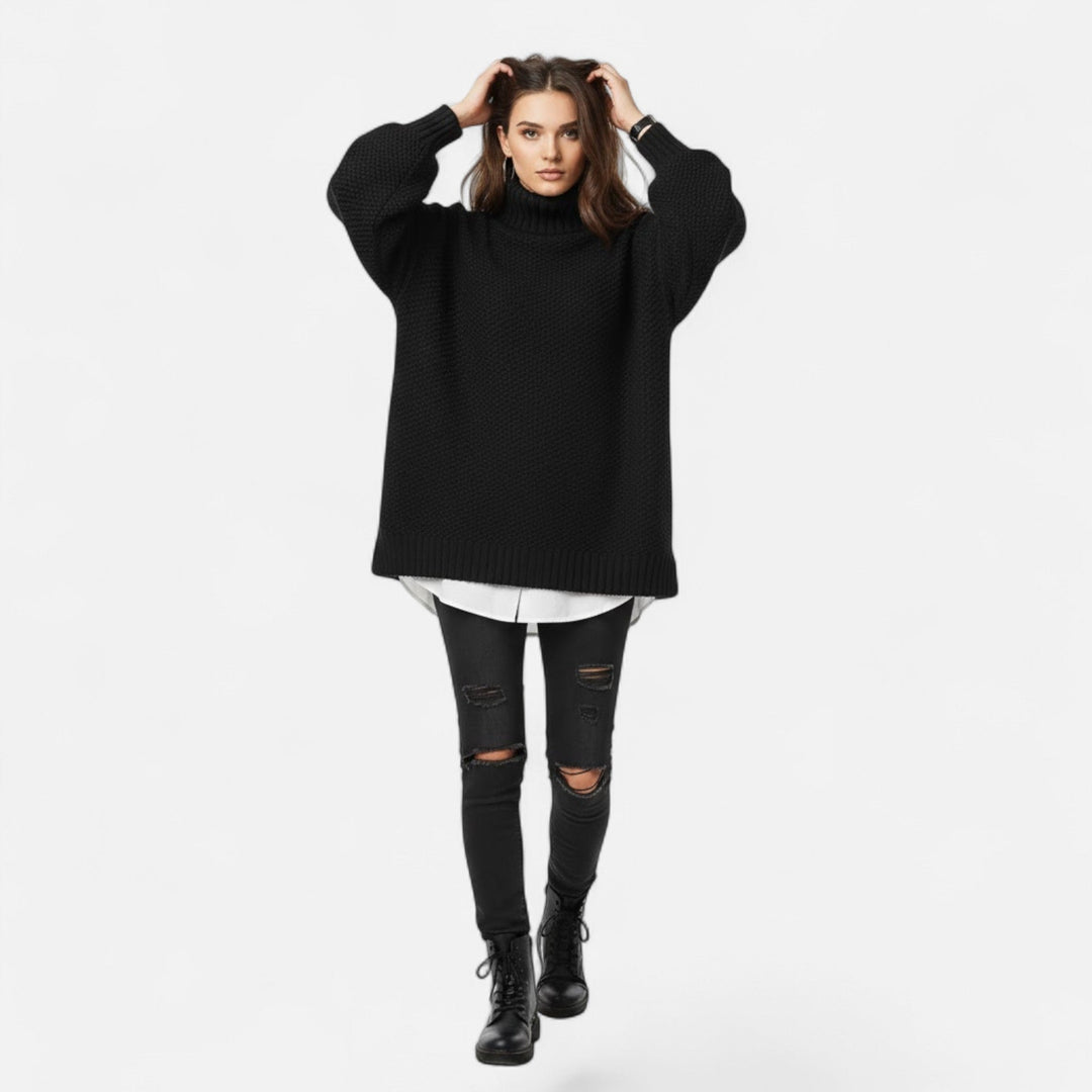 Hildegonde | Women's Plus-Size Mock-Neck Sweater