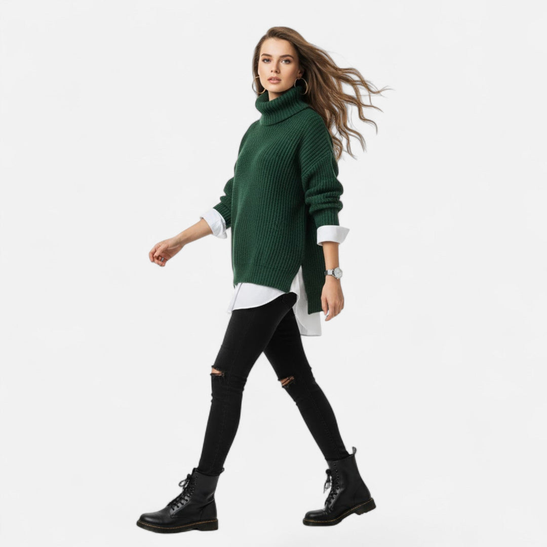 Hildegonde | Women's Plus-Size Mock-Neck Sweater