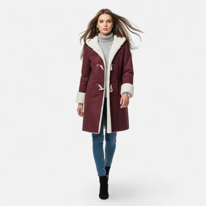 Josefien | Women's Hooded Button-Front Winter Coat with Pockets