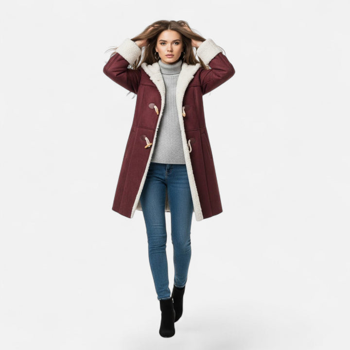 Josefien | Women's Hooded Button-Front Winter Coat with Pockets