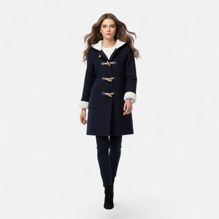 Josefien | Women's Hooded Button-Front Winter Coat with Pockets