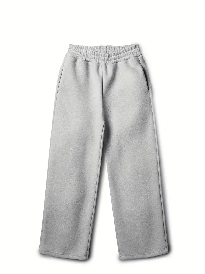 Men's Hooded Sweatsuit Set with Straight-Leg Joggers