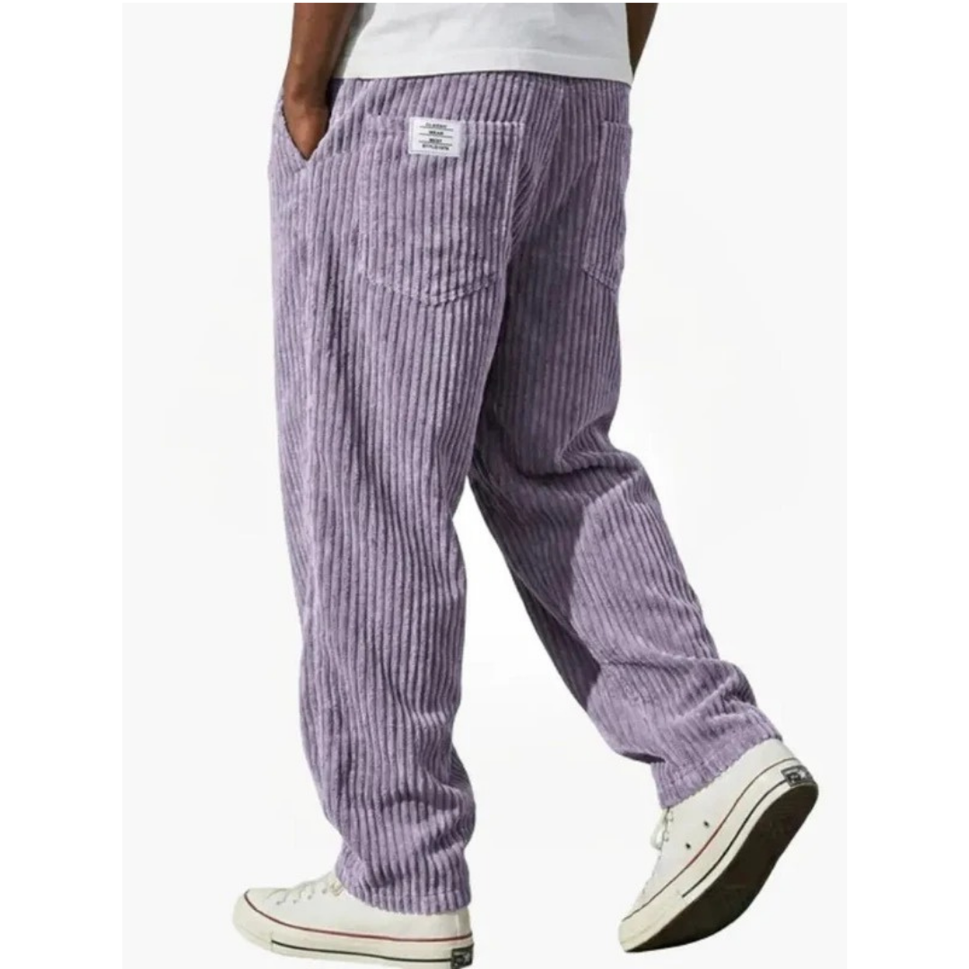 Men's Wide-Leg Corduroy Trousers