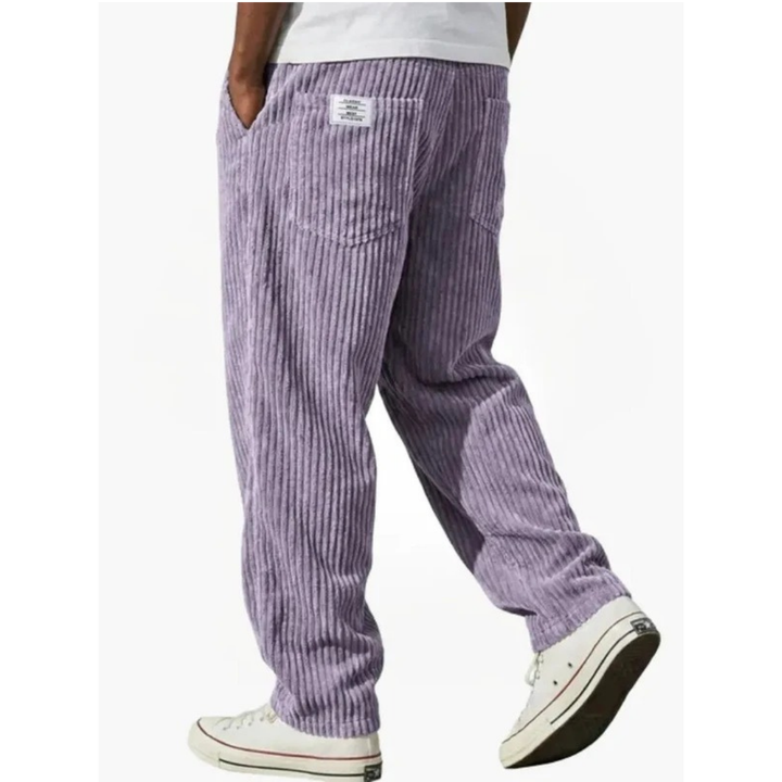 Men's Wide-Leg Corduroy Trousers