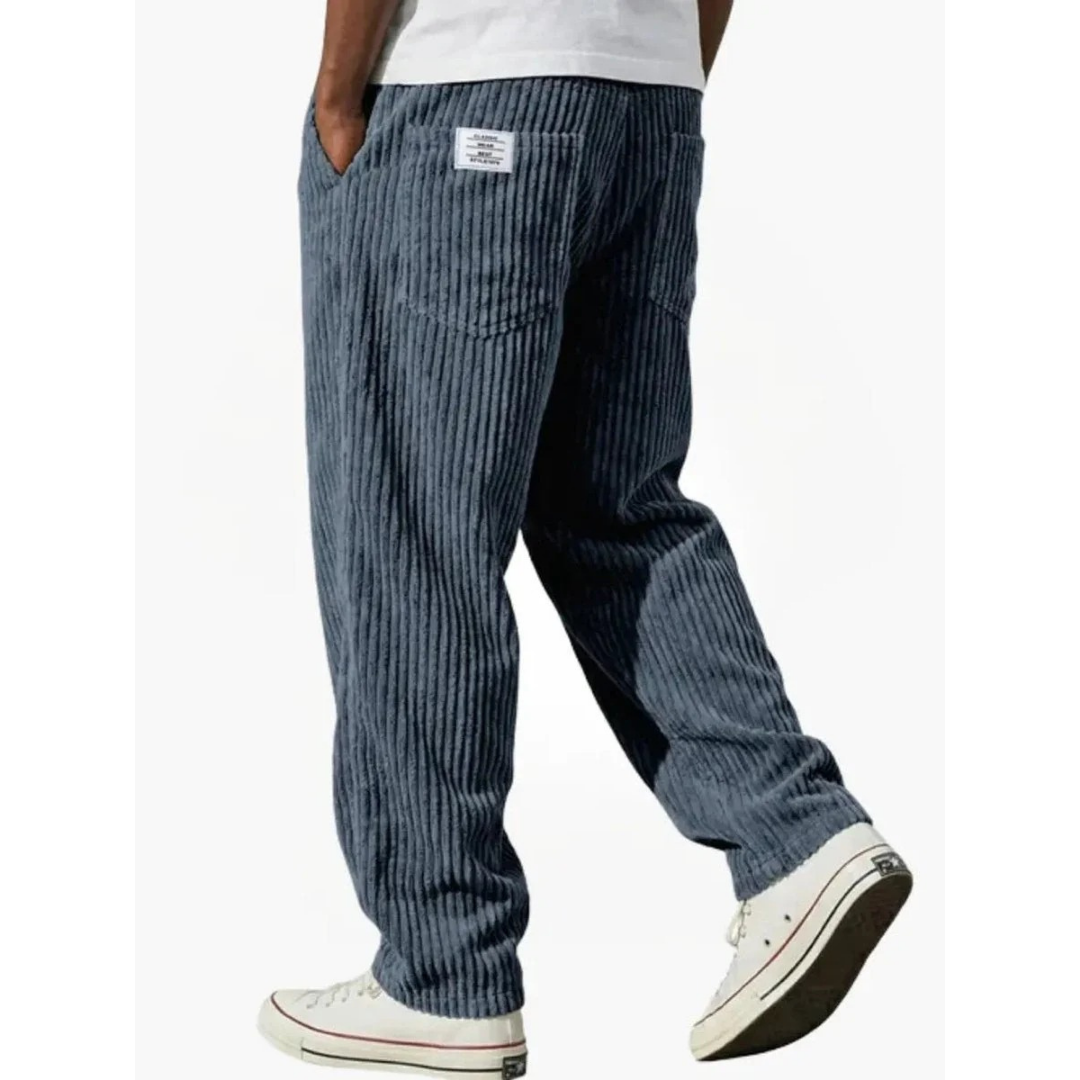 Men's Wide-Leg Corduroy Trousers