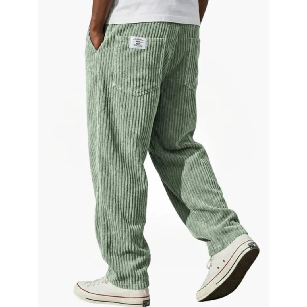 Men's Wide-Leg Corduroy Trousers