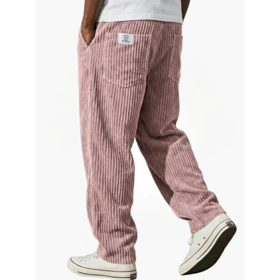 Men's Wide-Leg Corduroy Trousers