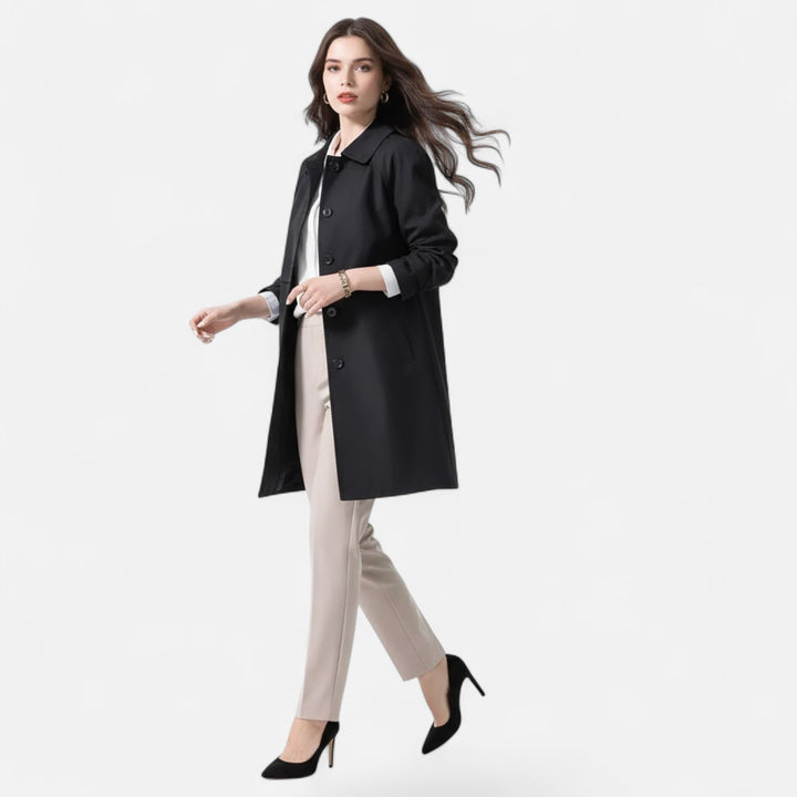 Rozemarijn | Women's Mid-Length Wool-Blend Trench Coat