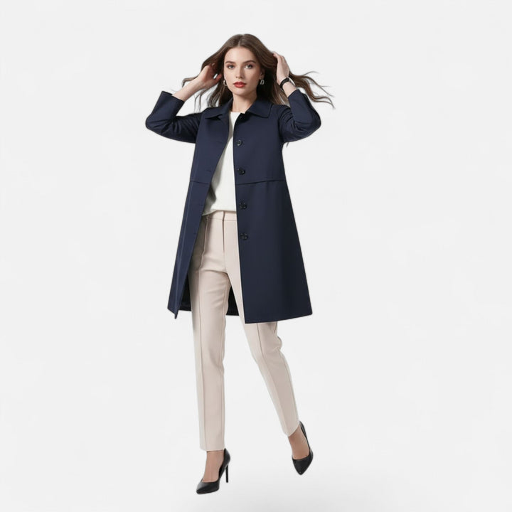 Rozemarijn | Women's Mid-Length Wool-Blend Trench Coat