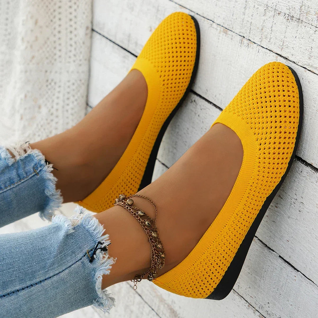 Women's Breathable Mesh Knit Ballet Flats
