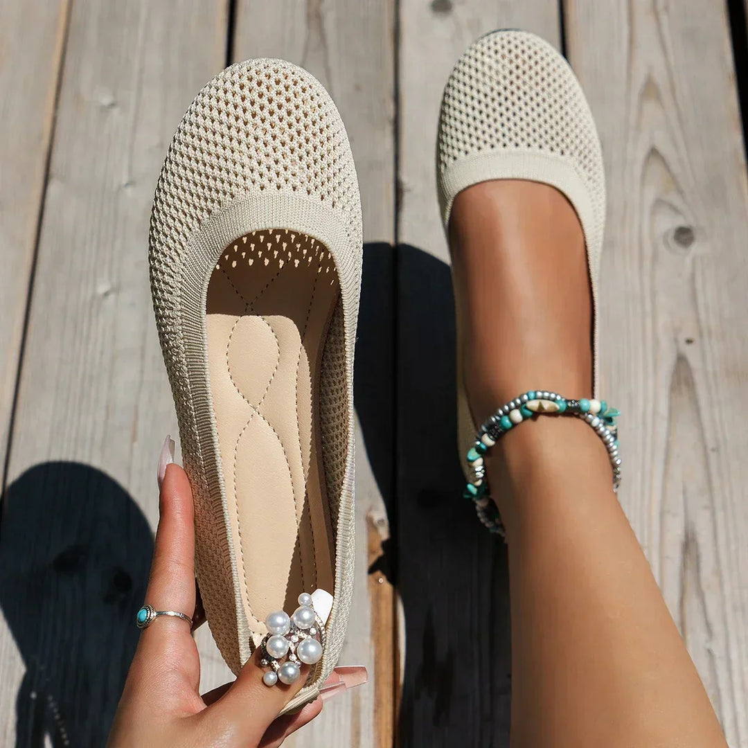 Women's Breathable Mesh Knit Ballet Flats