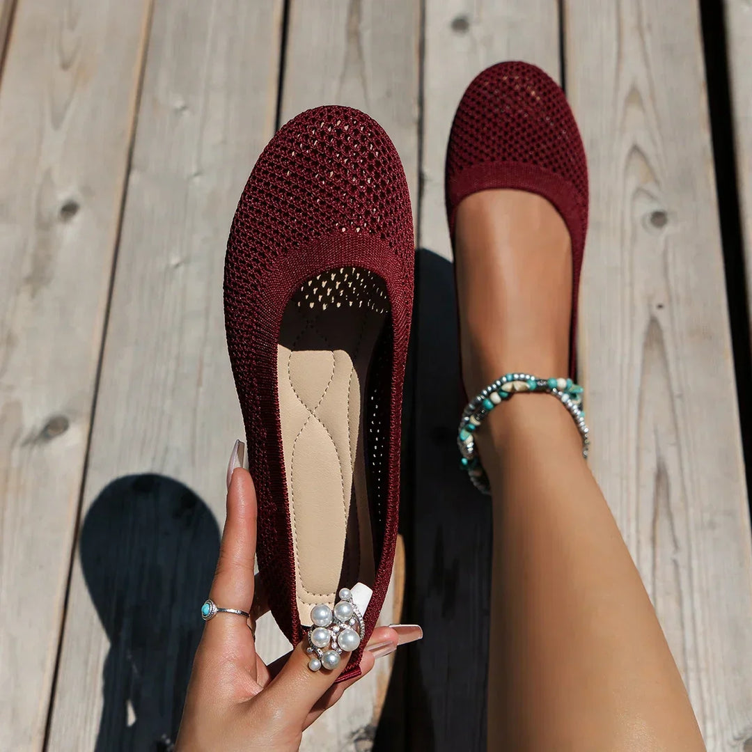Women's Breathable Mesh Knit Ballet Flats