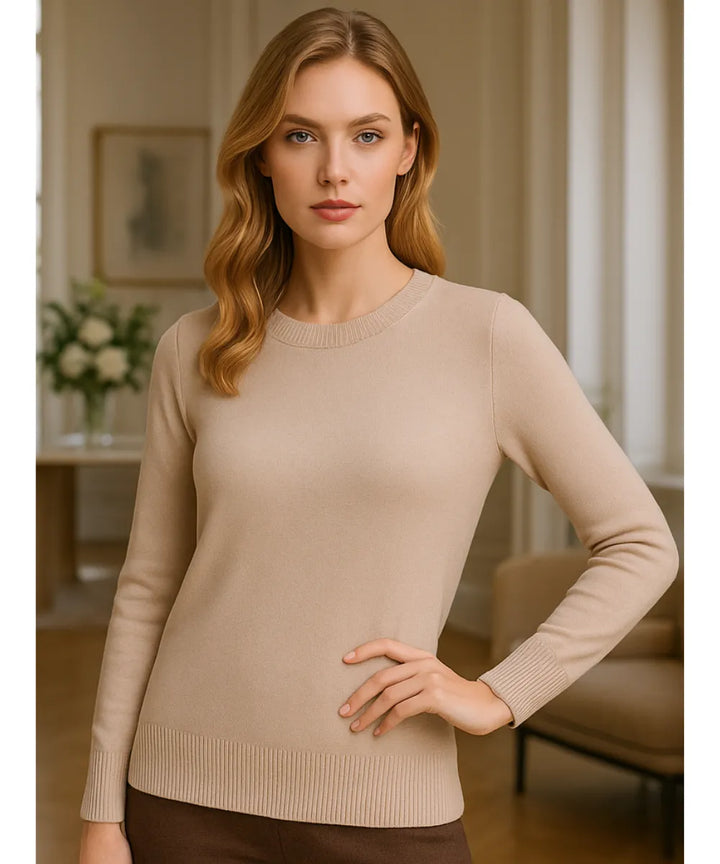 Women's Brushed Thermal Crew Neck Knit Top