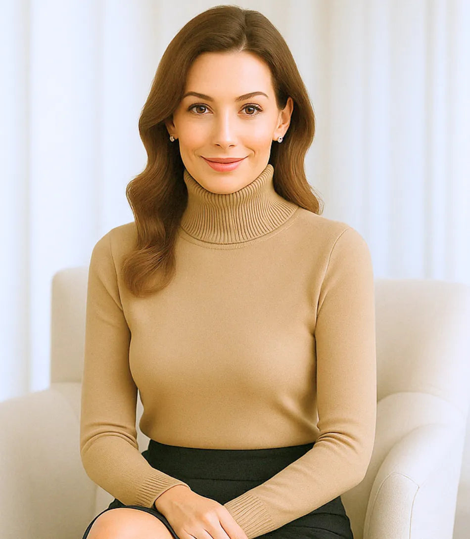 Women's Brushed Thermal Turtleneck Knit Top
