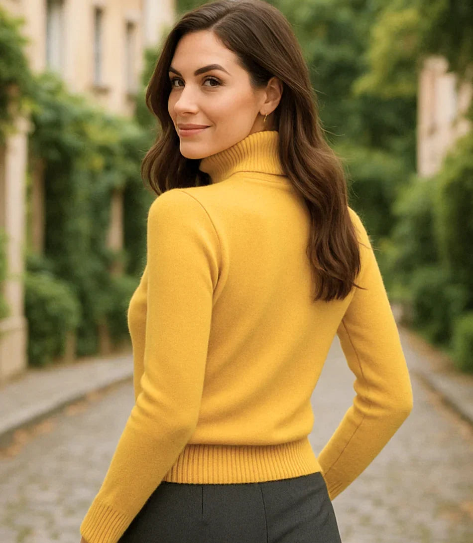 Women's Brushed Thermal Turtleneck Knit Top