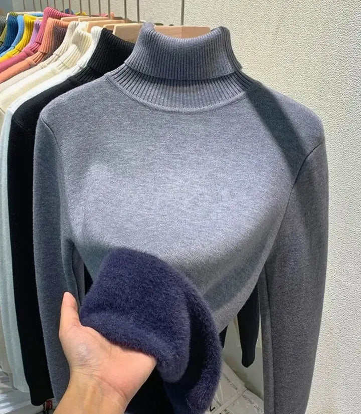 Women's Brushed Thermal Turtleneck Knit Top